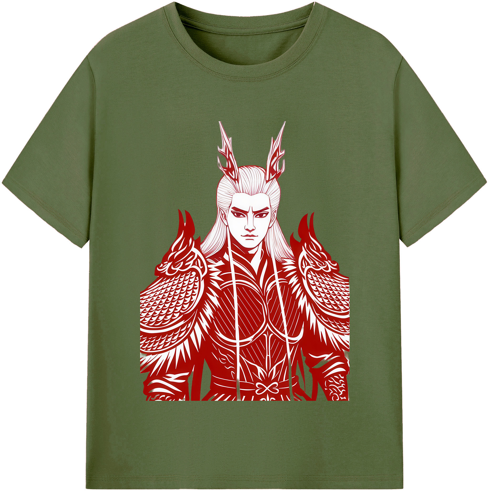 （画像用） Ne Zha 2 ナタ 魔童の大暴れ 綿100％半袖Tシャツ（フロントプリント）